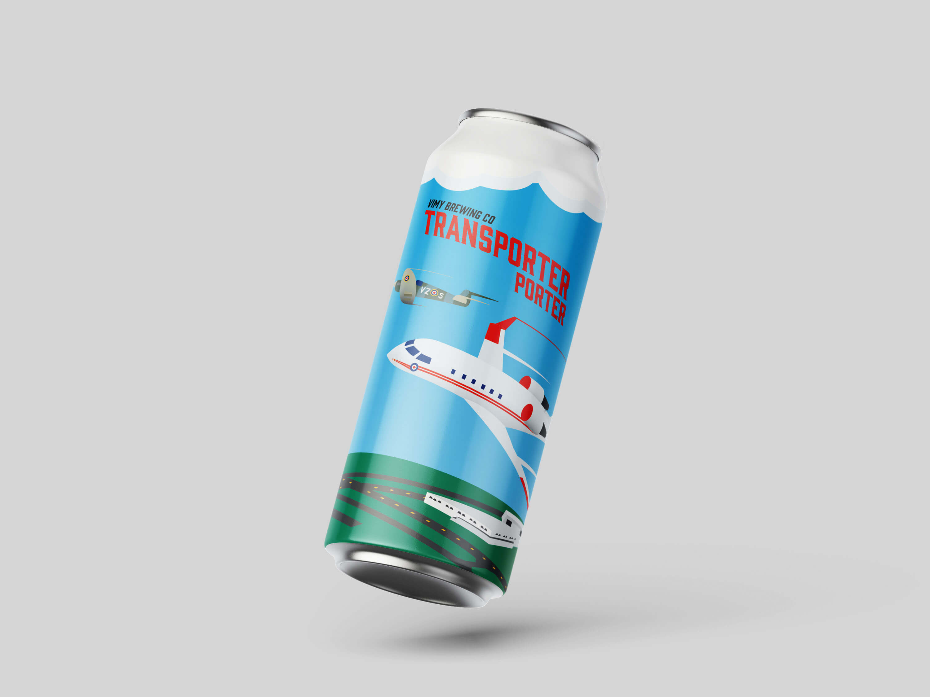a mockup with a can design