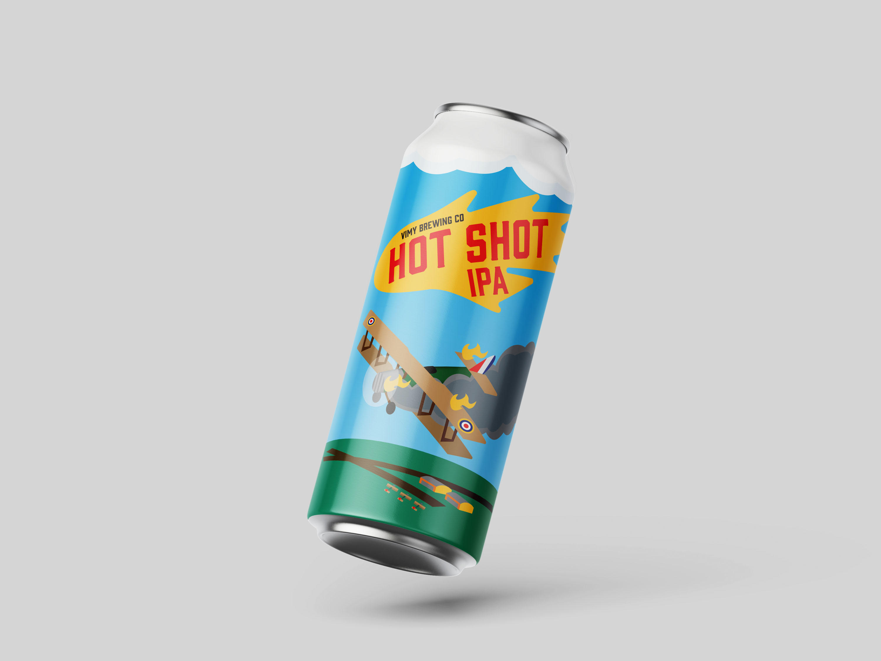 a mock-up of the beer can label