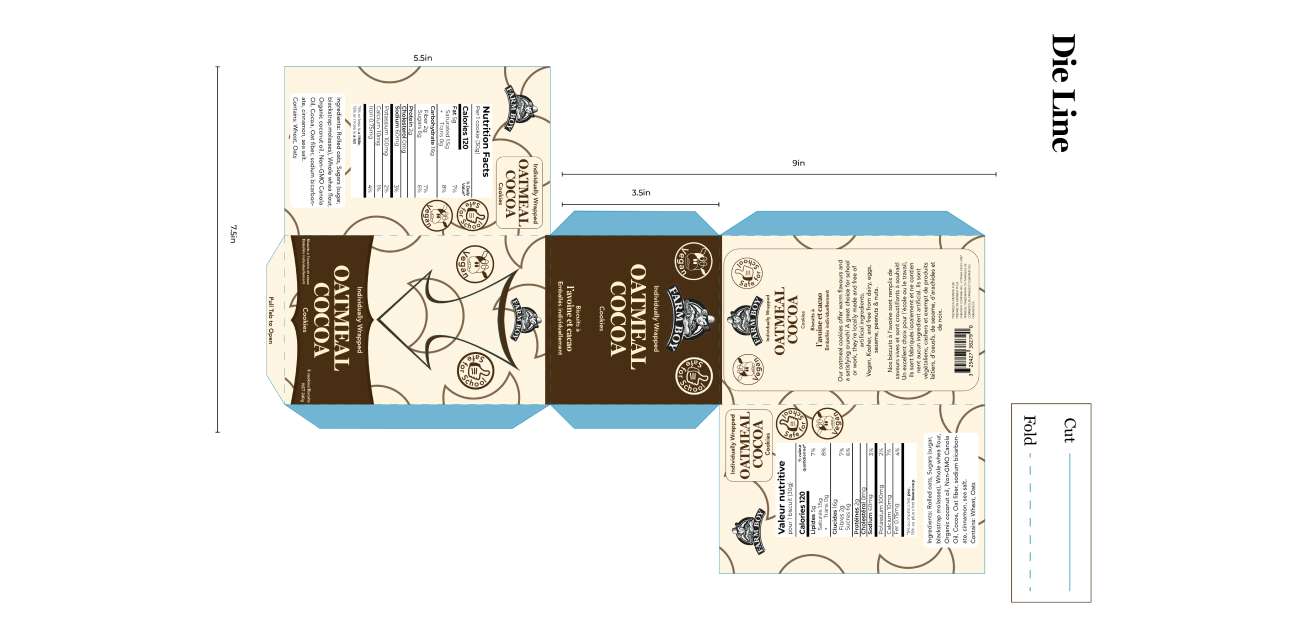 A unfolded layout of the new package design