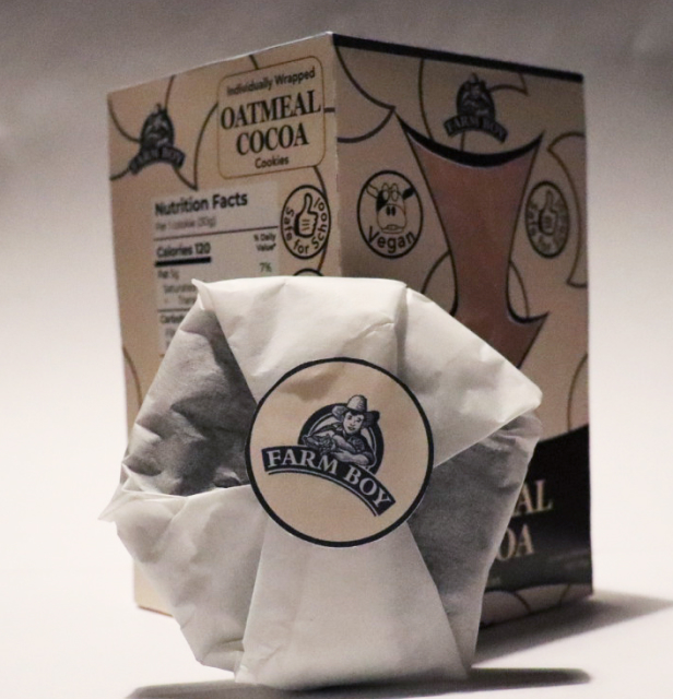 A picture of the new box with the new individual cookie wrapped in front